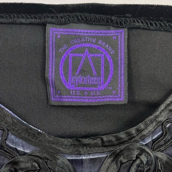 Vintage Goth Steampunk Cykxtees Velvet Cosplay Princess Renaissance Maxi Dress - Picture 15 of 16